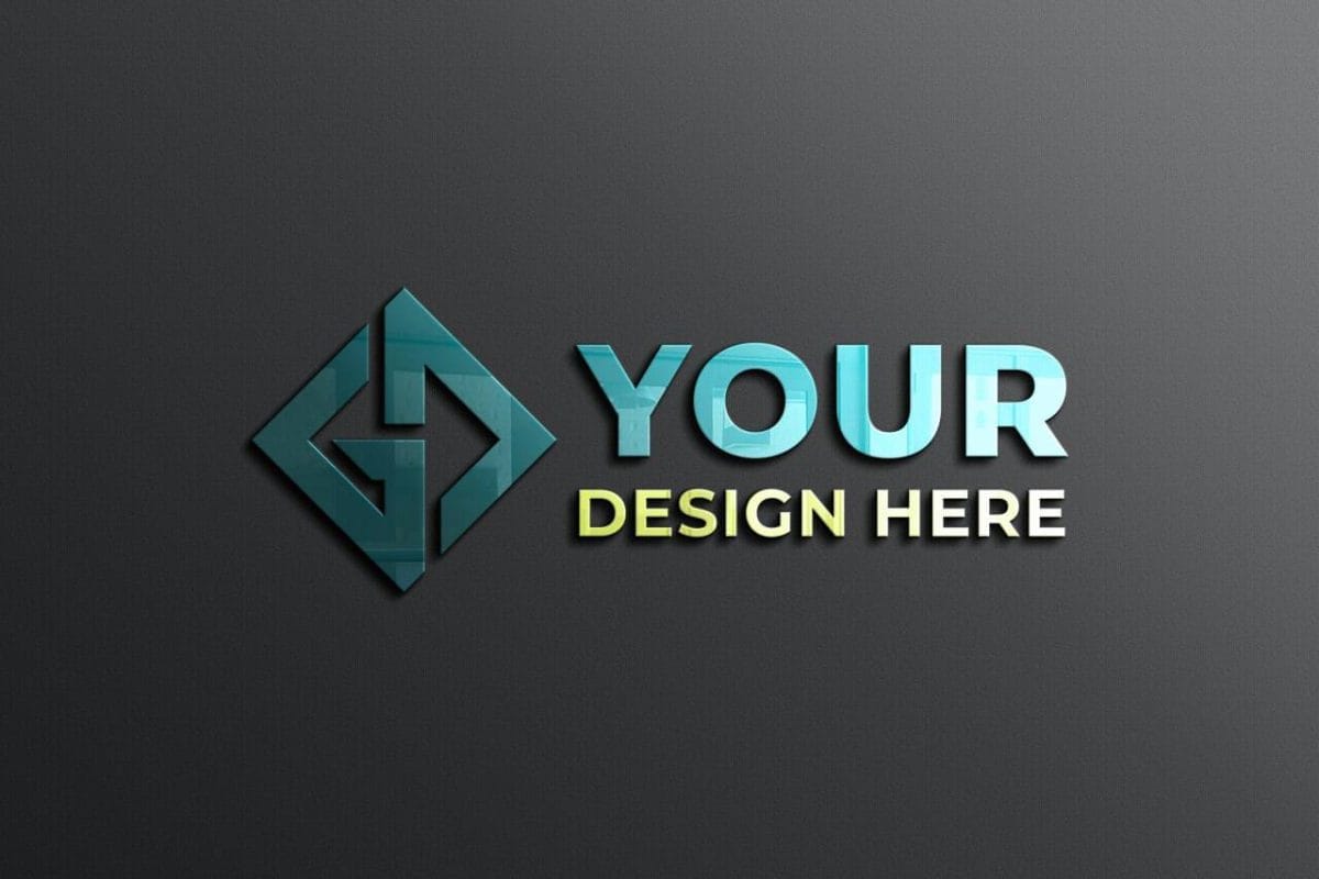 Wall Logo Mockup - Realistic Graphic Template for Branding