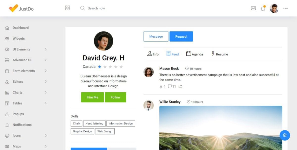 Just Do - Bootstrap HTML Admin Template