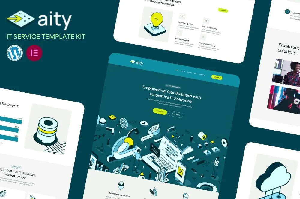 Aity: Elementor Template Kit for IT & Software Services