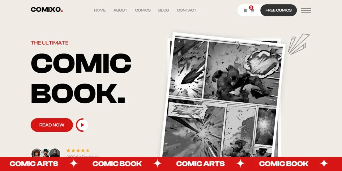 Comicxo - Modern Comic Website Template for Storytelling and Web Comics - Image 1