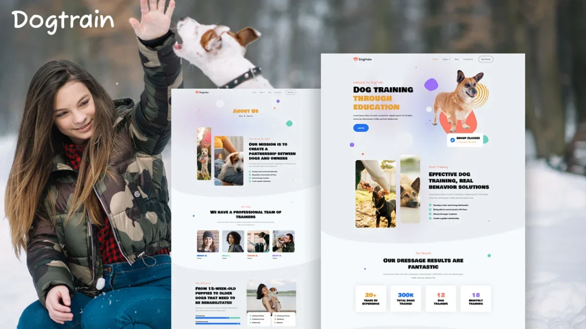 DogTrain: Elementor Template Kit for Dog Training Services - Image 1