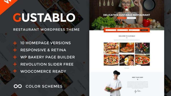 Gustablo - Responsive Restaurant & Cafe WordPress Theme