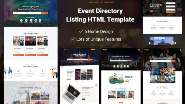 NeonDir - Event Directory Listing HTML Template  Modern and Responsive
