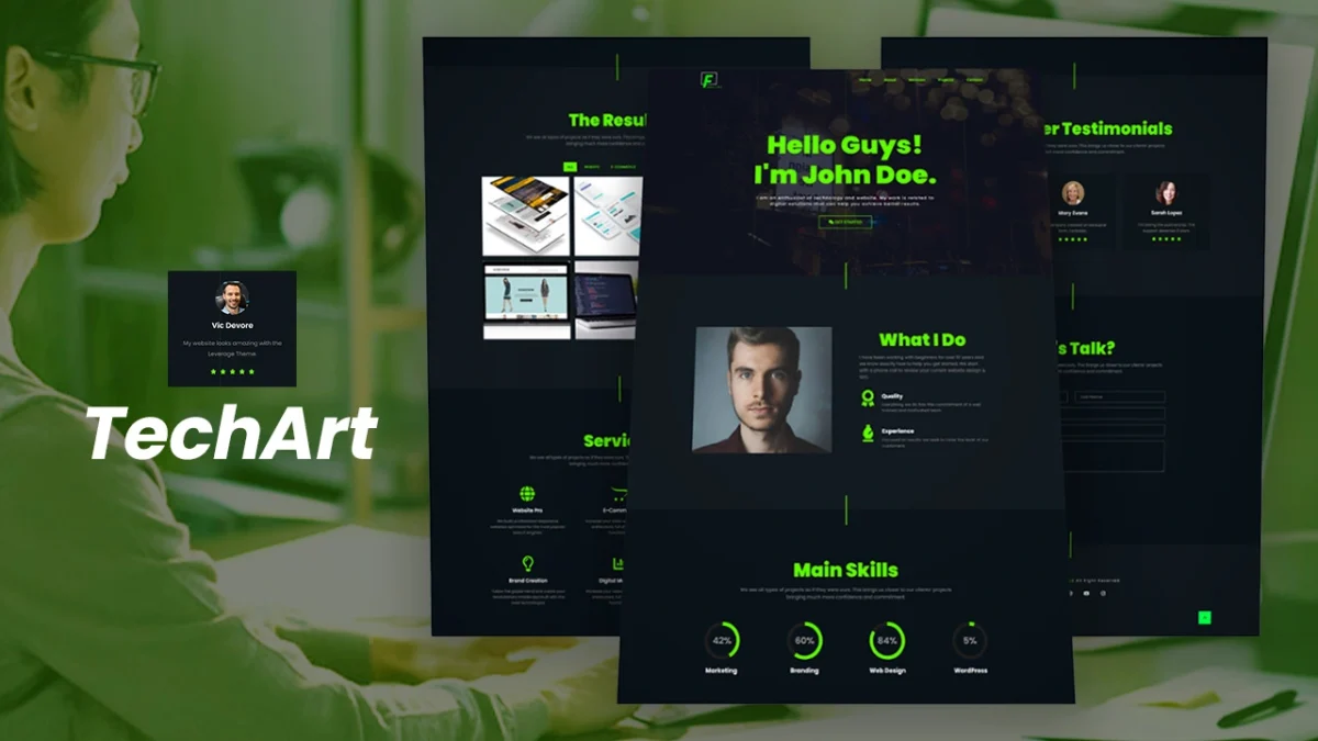 TechArt: Elementor Template Kit for Personal Portfolios & Resumes - Image 1