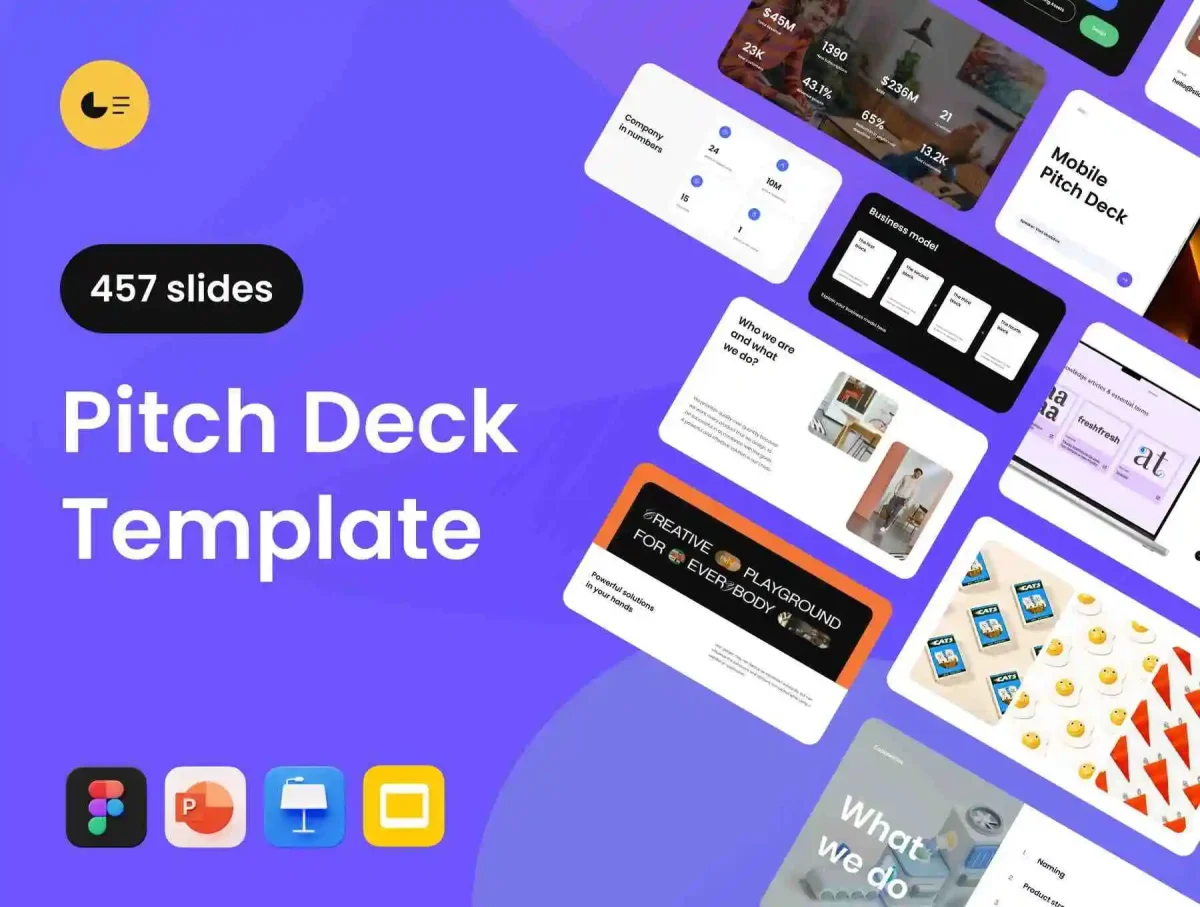 457 Slides Pitch Deck Template - Ultimate Presentation Design Kit - Image 1