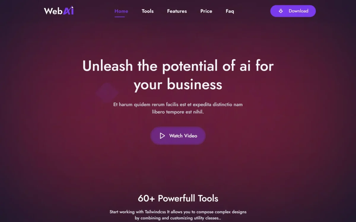 Web Ai - Modern HTML Landing Page Theme for AI Solutions - Image 1
