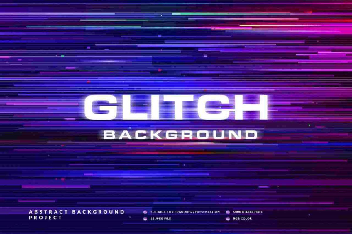 Glitch Background – 12 Unique JPG Designs for Digital Projects - Image 1