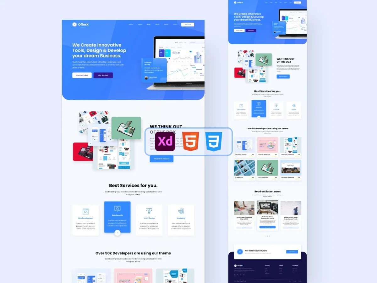 OfferX - Modern Landing Page Design for Marketing Studios - Image 1