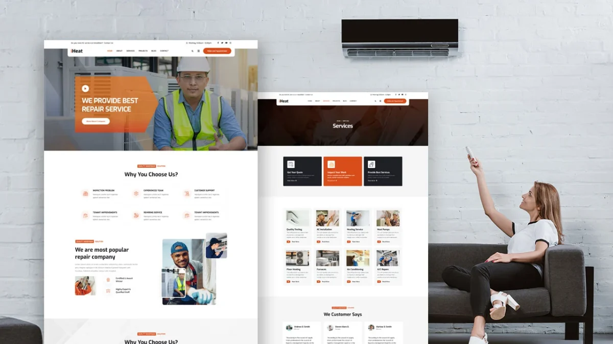 iHeat: Elementor Template Kit for AC Servicing - Image 1