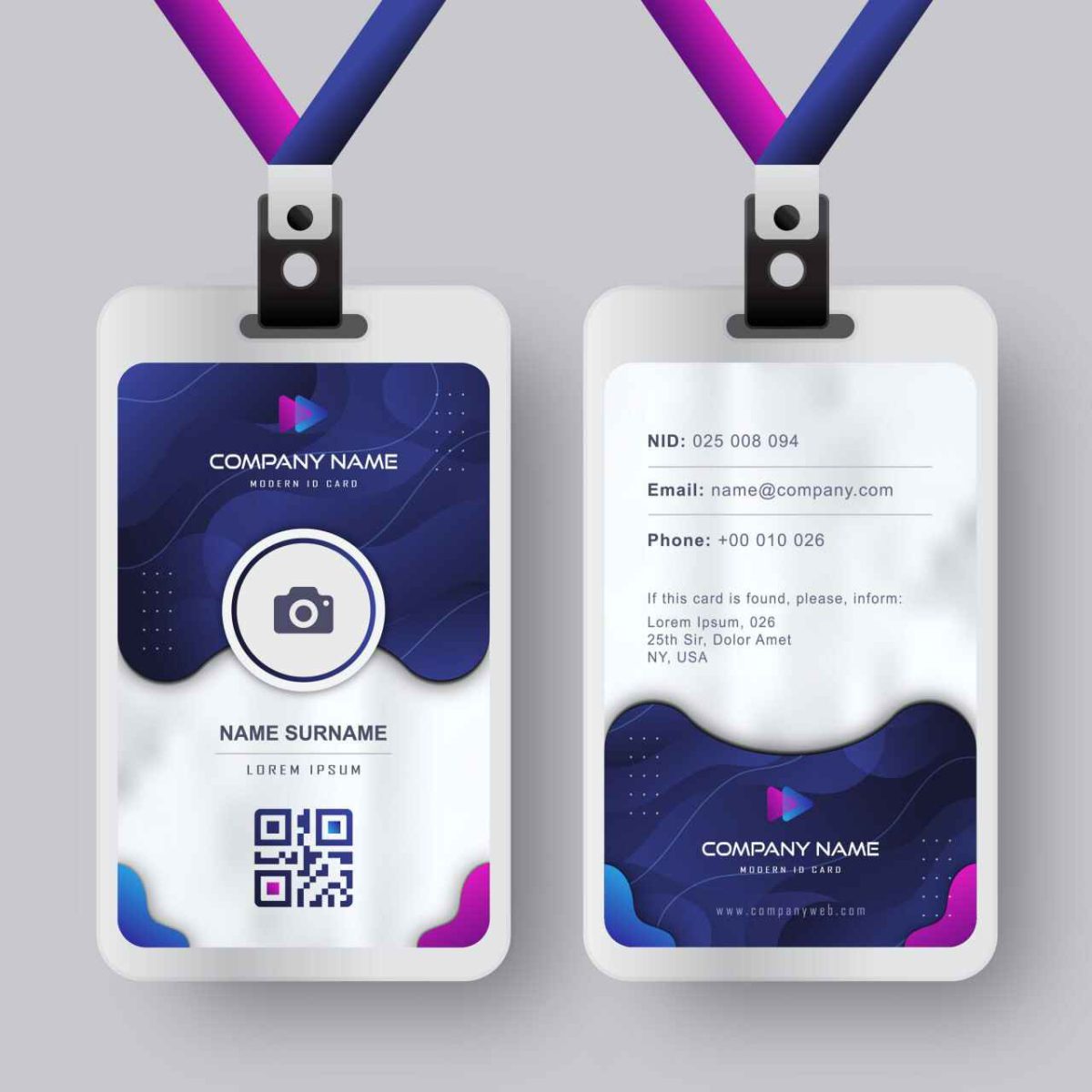 Identity Card EPS Template for Branding – ABC123 - Image 1