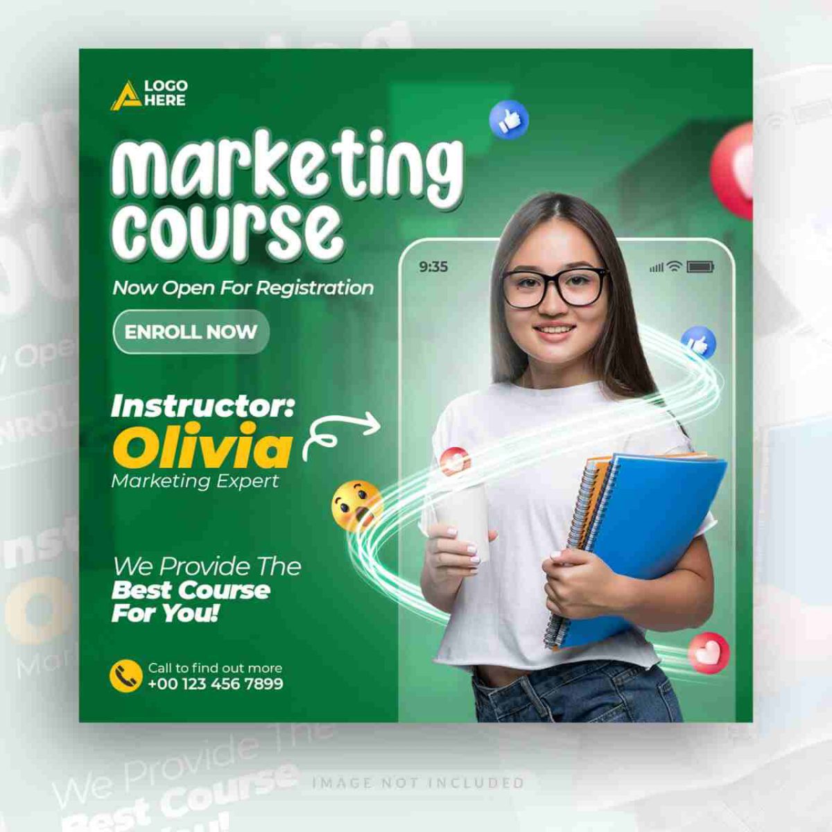 Digital Marketing Flyer - Eye-Catching PSD Design J4B8R6 - Image 1