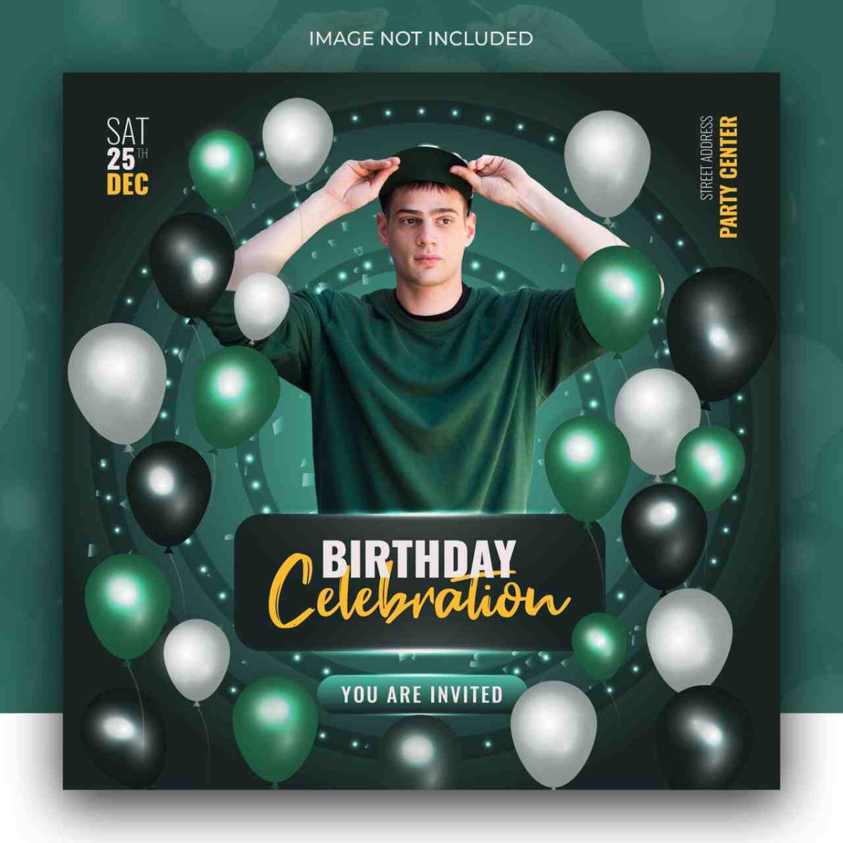 Birthday Celebration Poster Template – YTR6X1 - Image 1