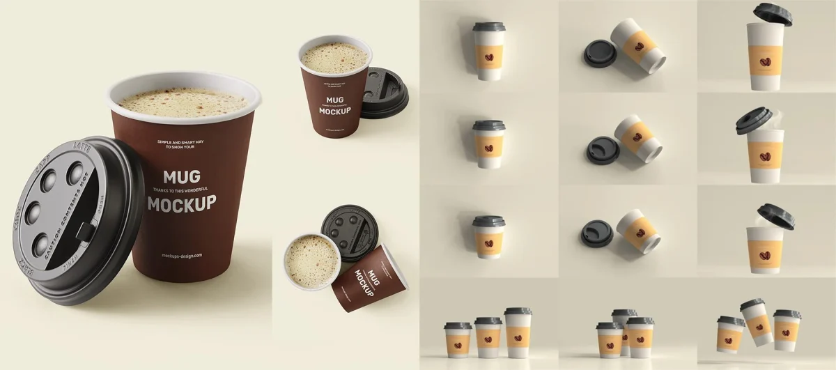 Coffee Cup Mockups - Realistic Packaging Design | CC001 - Image 1