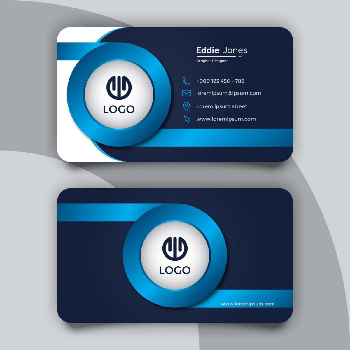Modern Business Card – Professional EPS Design Template A2F7K8 - Image 1