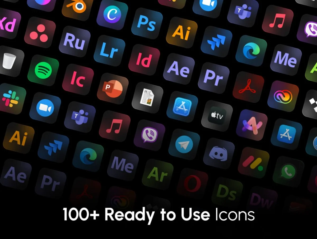 MacOS App Icons Set - Figma & PNG Files | MAI001 - Image 1
