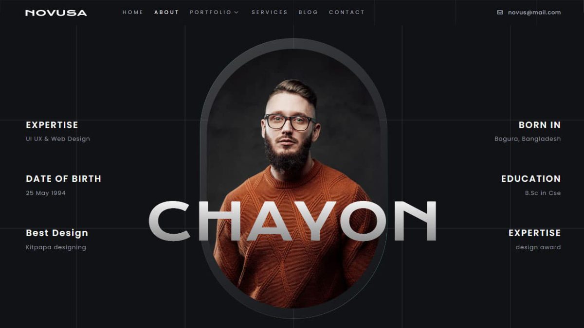 Novus: Elementor Template Kit for Dark Creative Portfolios - Image 1