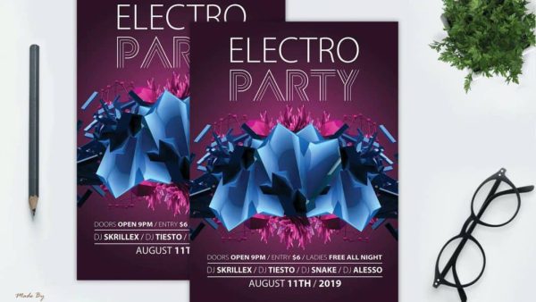 Abstract Electro Flyer Vol.1 - Versatile PSD Template