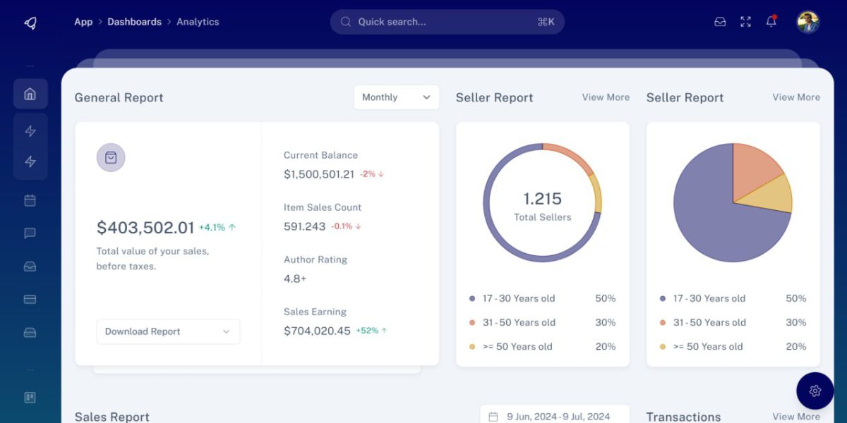 Tailwise - Tailwind HTML Dashboard Template - Image 1