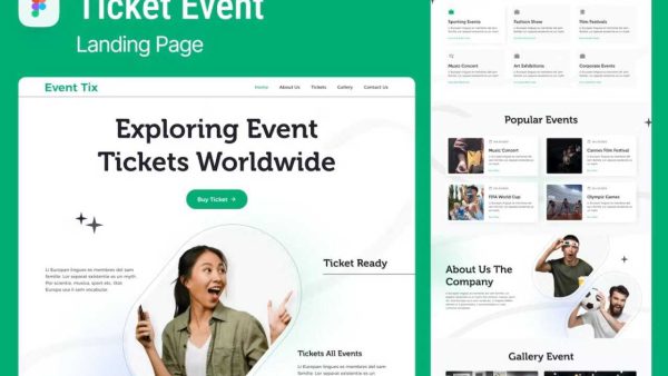 EventTix: Figma Modern Landing Page Design