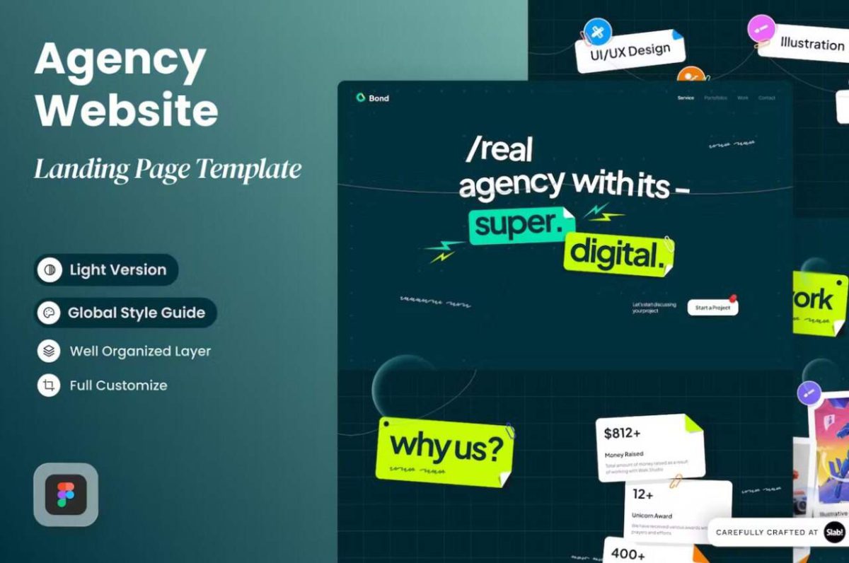 Bond - Figma Landing Page for Agency Websites - Image 1