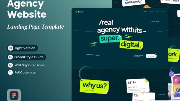 Bond - Figma Landing Page for Agency Websites