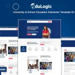 Edulogic – Elementor Template Kit for University & School Education