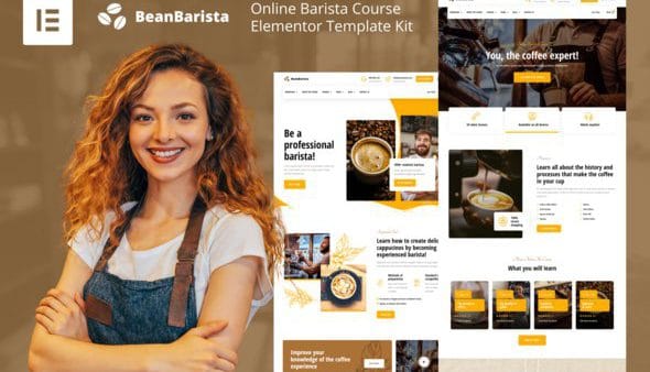 Bean Barista - Online Barista Course Elementor Pro Template Kit