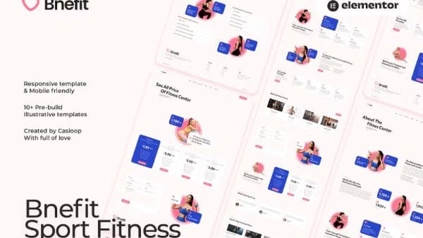 Bnefit - Elementor Template Kit for Gym & Fitness Centers