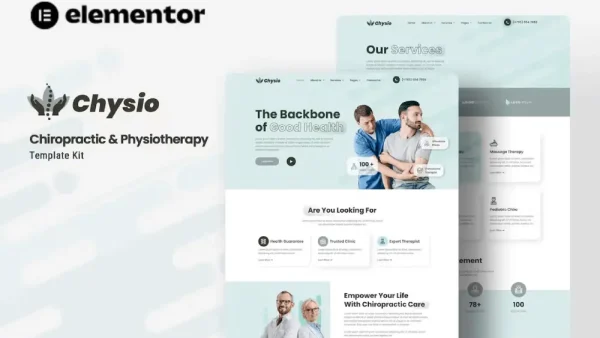 Chysio – Elementor Template Kit for Chiropractic & Physiotherapy