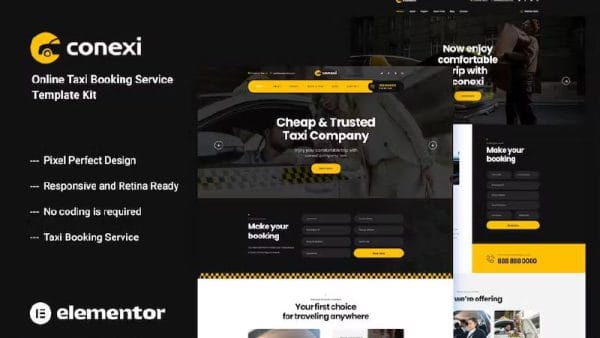Conexi - Online Taxi Booking Service Template Kit