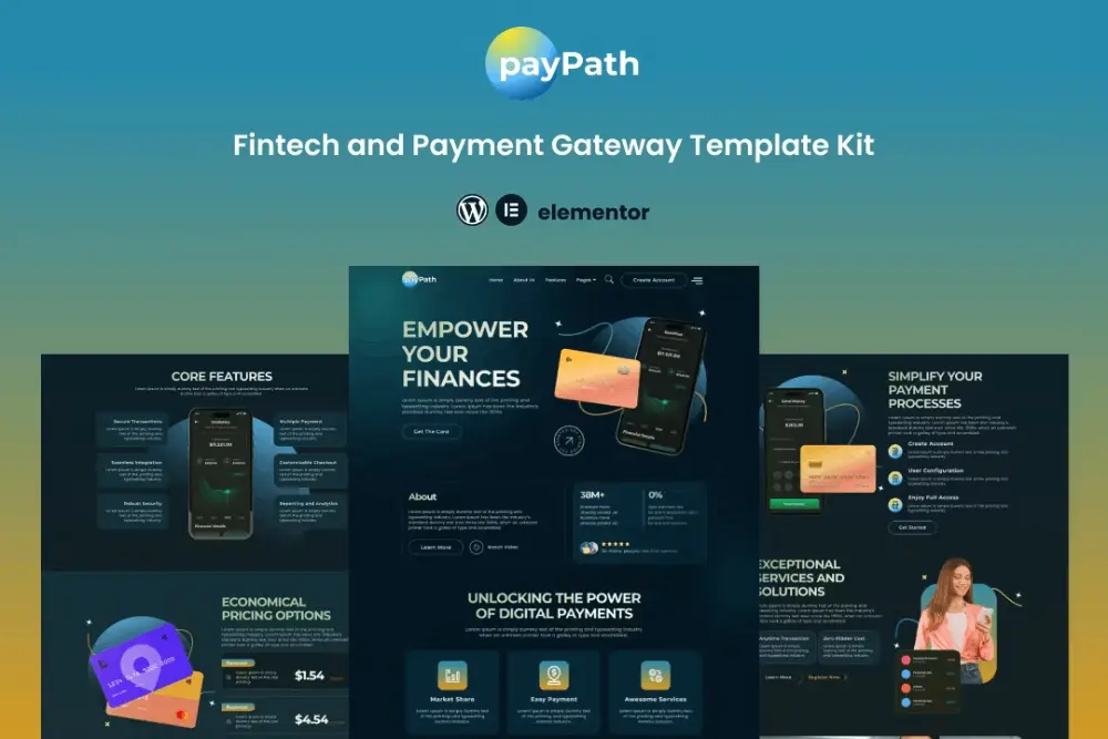 coverpagepaypath paypath – elementor template kit for online payment gateways - image 1