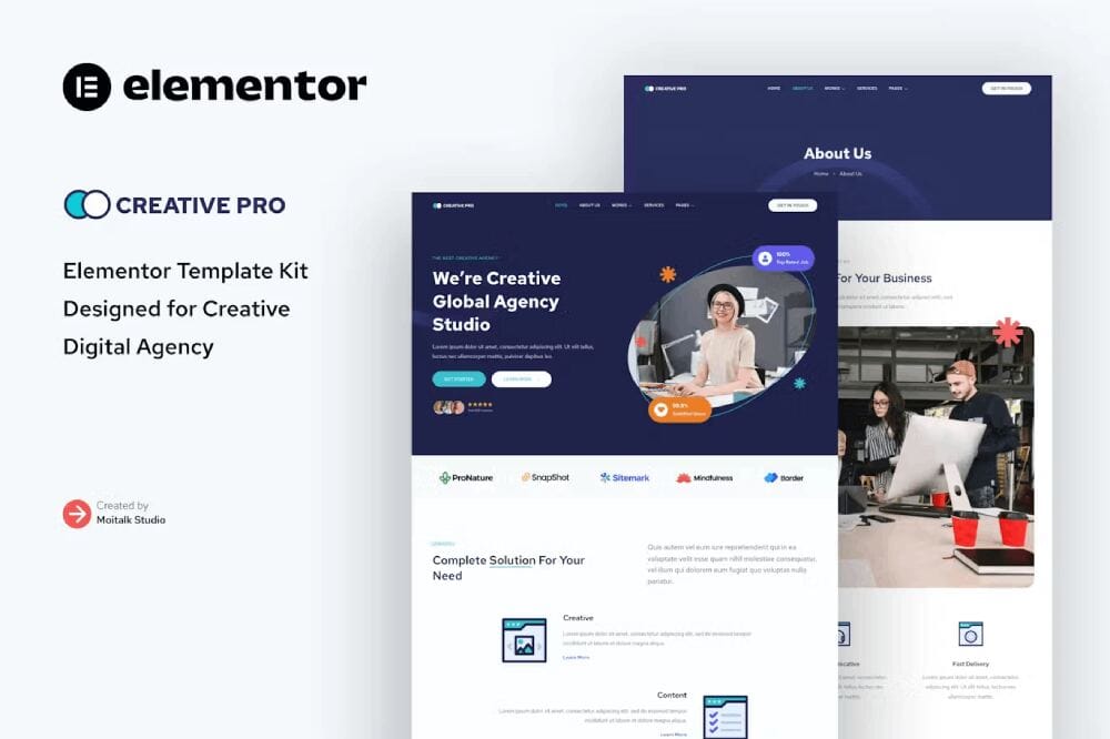 creativeprocover creativepro - elementor template kit for creative agency studio - image 1