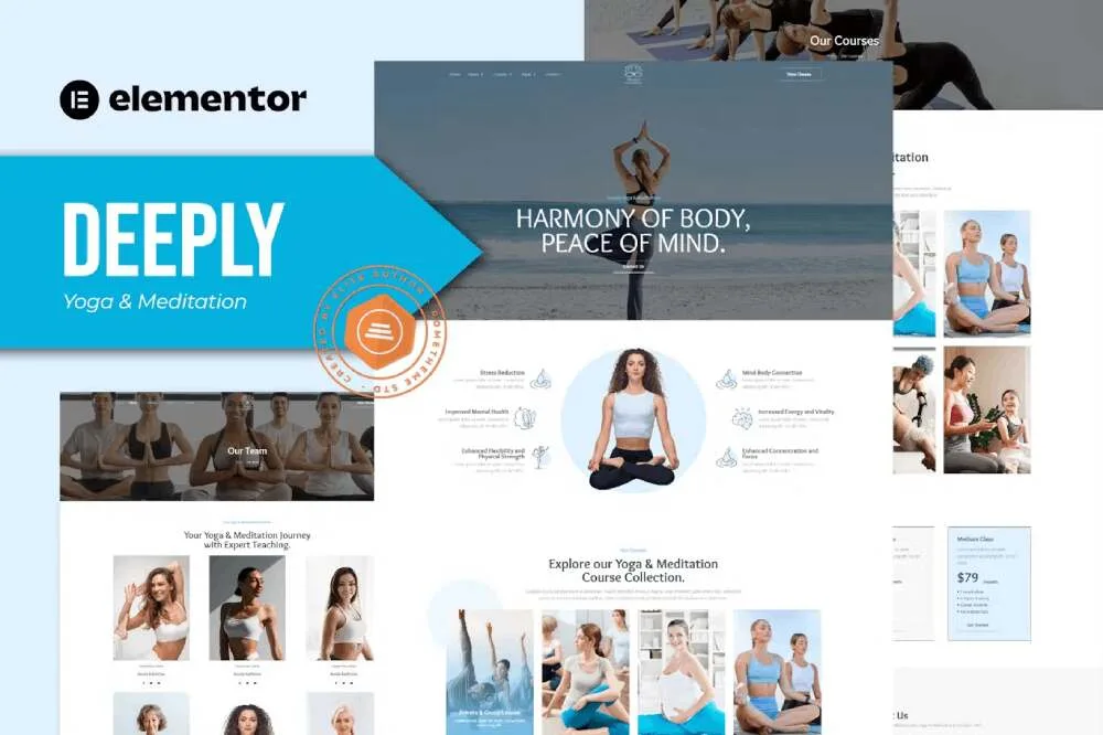 deeply - elementor template kit for yoga & meditation - image 1