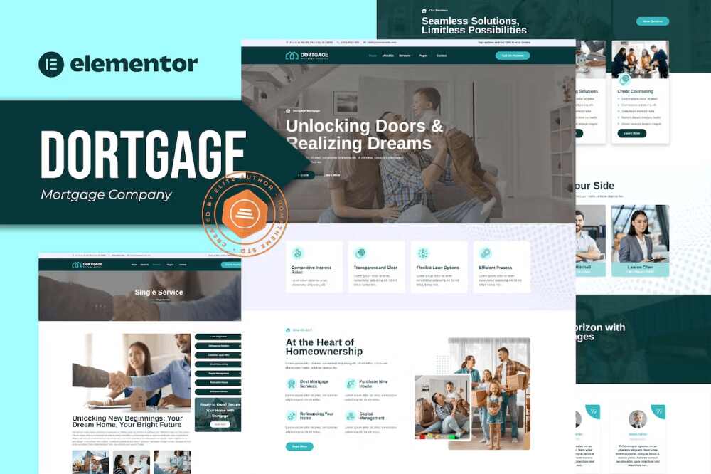 dortgagecover dortgage - elementor template kit for mortgage companies - image 1