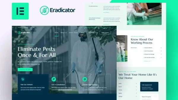 Eradicator: Elementor Pro Template Kit for Pest Control Services