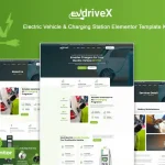 EVdriveX – Elementor Kit for Electric Vehicles & Charging Stations