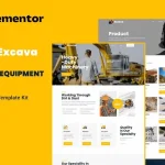 Excava: Elementor Template Kit for Heavy Equipment Rentals