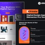 Frinkle - Digital Design Agency Elementor Pro Template Kit