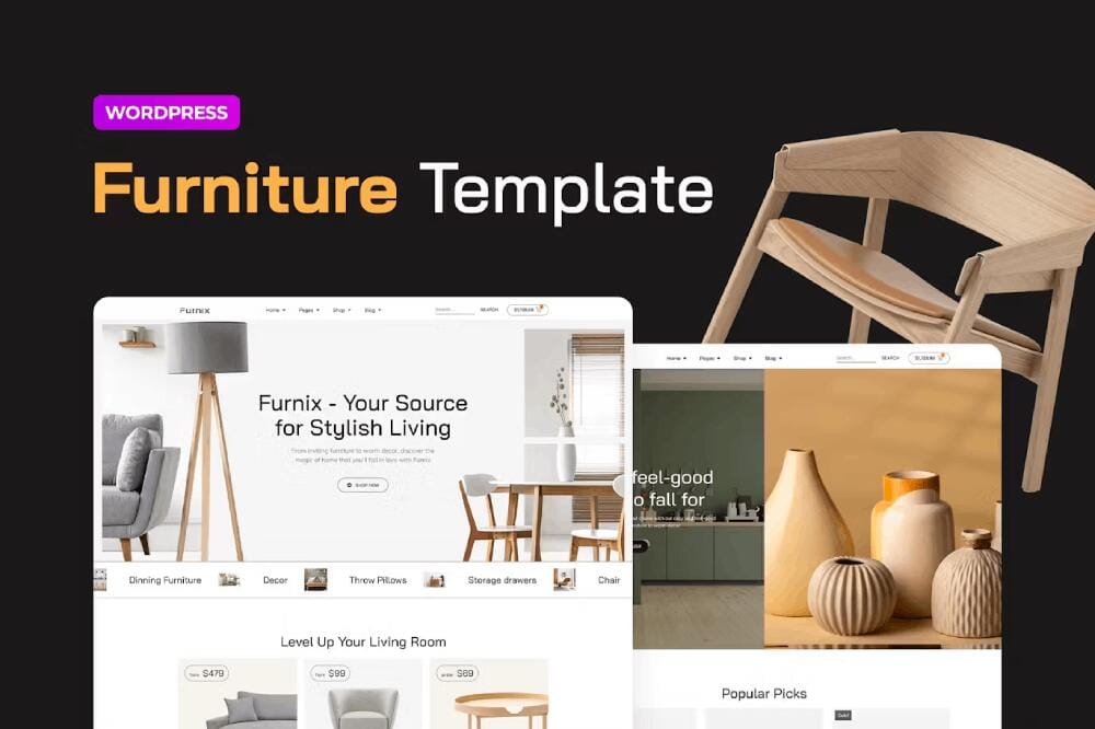 furnixcover furnix – elementor template kit for ecommerce stores - image 1