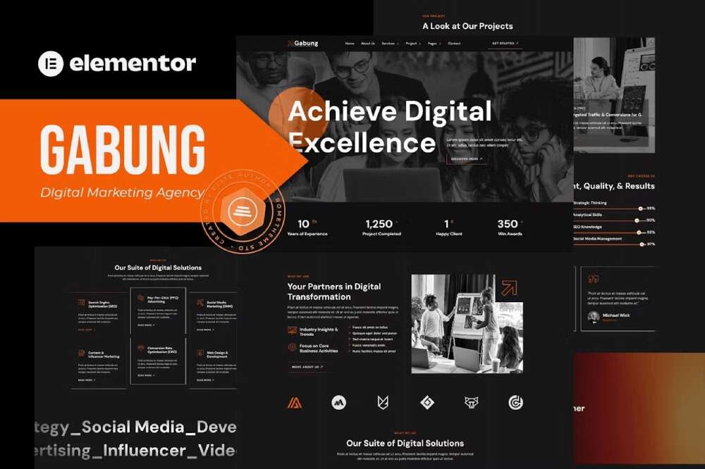 gabungcover gabung - template kit for digital marketing agency with elementor - image 1