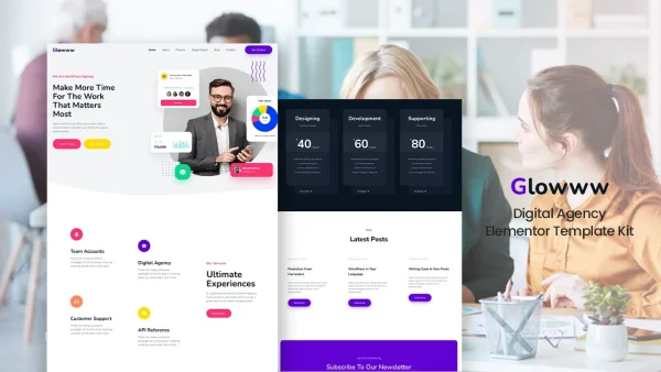 Glowww: Elementor Template Kit for Creative Business & Agencies