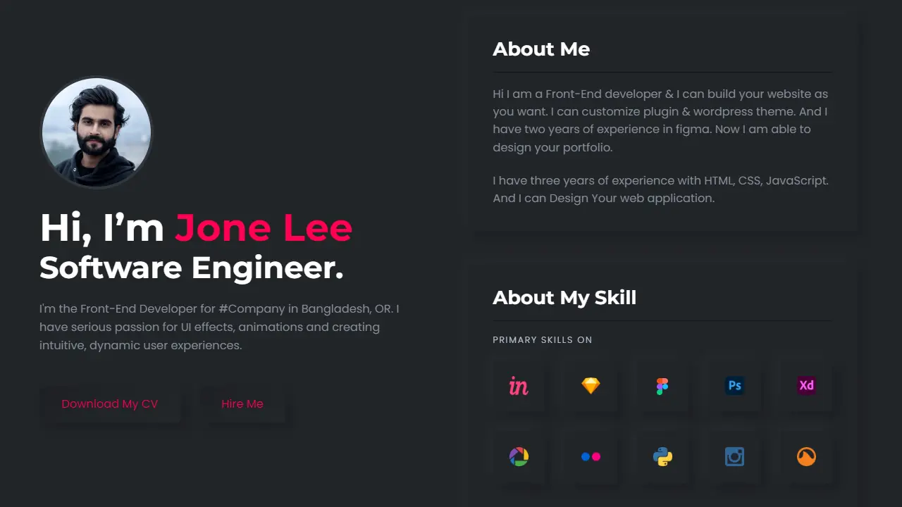 minime minime: elementor template kit for minimal & creative personal portfolios - image 1