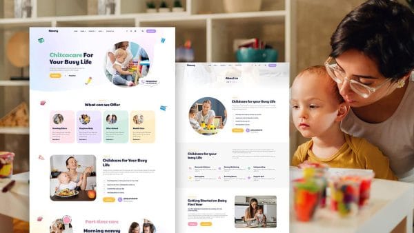Nanny: Elementor Template Kit for Babysitter & Nannies Services