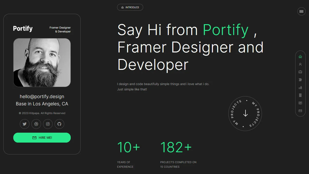 portify portify: elementor template kit for creative portfolios - image 1