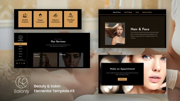 Salonly: Elementor Template Kit for Beauty & Salon Services
