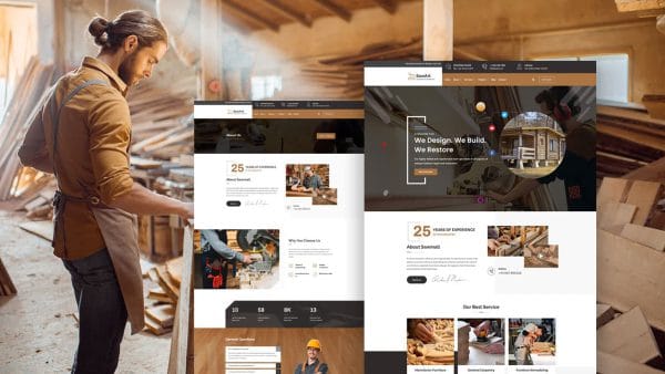 SawArt: Elementor Template Kit for Carpenter & Craftsman Services