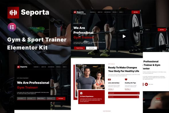 seporta-kit seporta: elementor template kit for gym & fitness websites - image 1