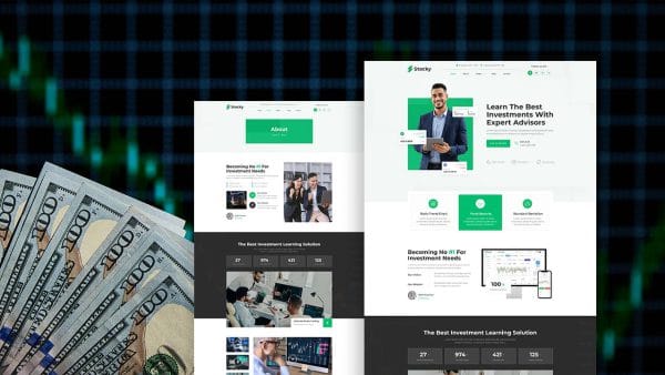 Stocky: Elementor Template Kit for Stock Advisors & Investments