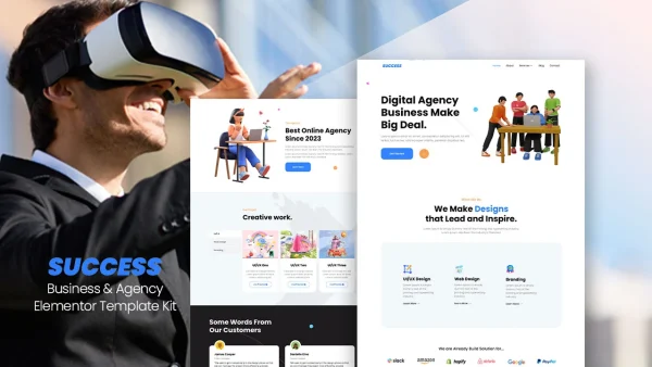 Success: Elementor Template Kit for Creative Agencies