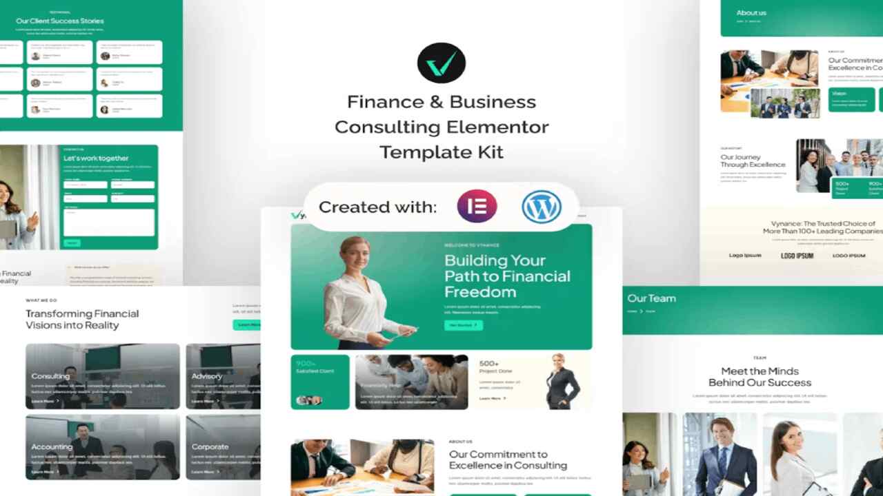 vynancecover vynance – finance & business consulting elementor template kit - image 1